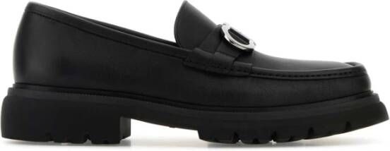 Ferragamo Zwarte Leren Cocoon Loafers