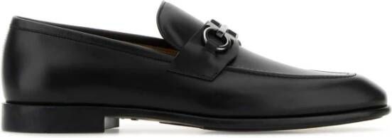 Ferragamo Zwarte leren Foster loafers