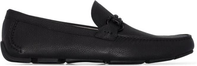 Ferragamo Zwarte Leren Instapschoenen