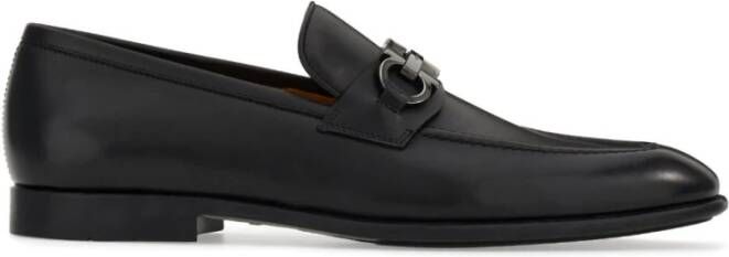 Ferragamo Zwarte leren kalfshoge laarzen