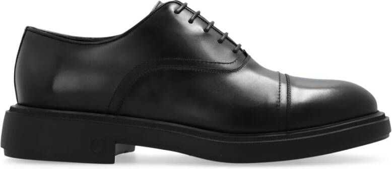 Ferragamo Zwarte Leren Loafer Schoenen