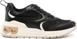 Salvatore Ferragamo Almond-Toe Leren Sneakers Black Dames