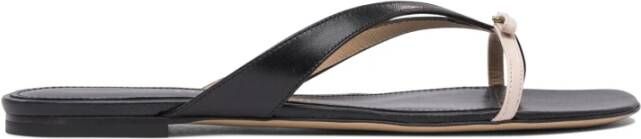 Ferragamo Zwarte Leren Sandalen voor Vrouwen