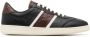 Ferragamo Zwarte leren sneaker met rubberen zool - Thumbnail 1
