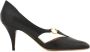 Ferragamo Zwarte Leren Uitgesneden Hak Schoenen - Thumbnail 1
