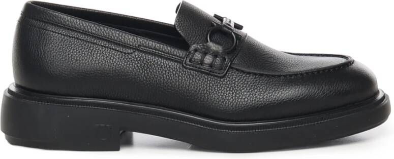 Ferragamo Zwarte Mocassin Platte Schoenen