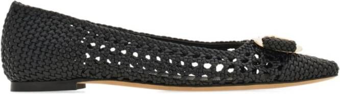 Ferragamo Zwarte platte schoenen Stijl 0779680