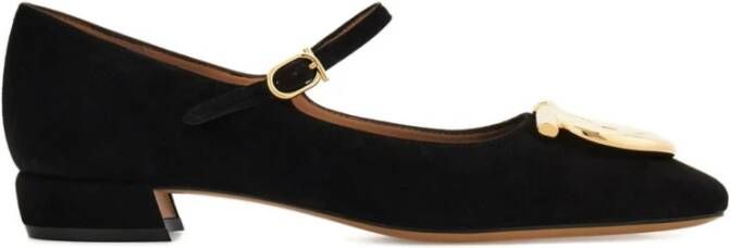Salvatore Ferragamo Leather Ballerinas in zwart