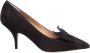 Ferragamo Zwarte suède pump met puntige neus - Thumbnail 1