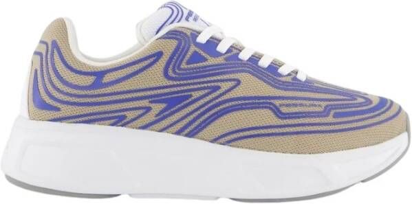 Fessura Beige Paarse Sneaker voor Dames