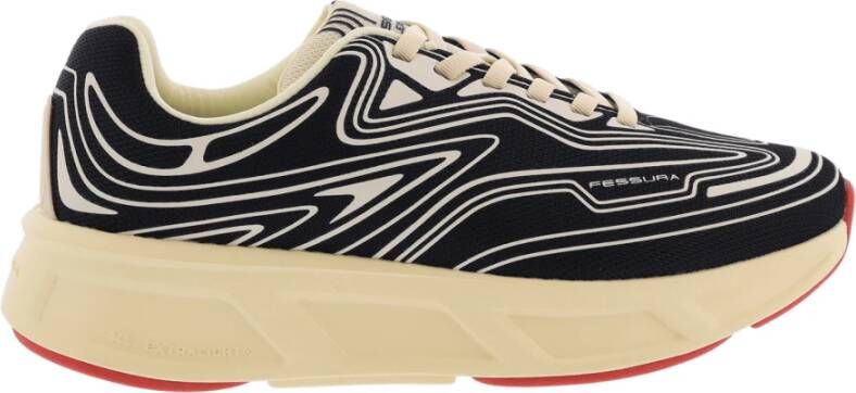 Fessura Dames Runflex 01 Sneaker Zwart Wit Multicolor Dames