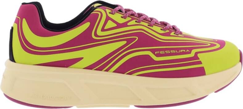 Fessura Dames Runflex 02 Sneaker Geel Roze Yellow Dames