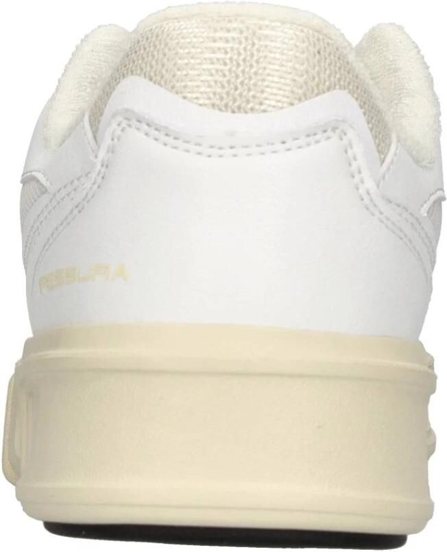 Fessura Witte leren en stoffen sneakers White Dames