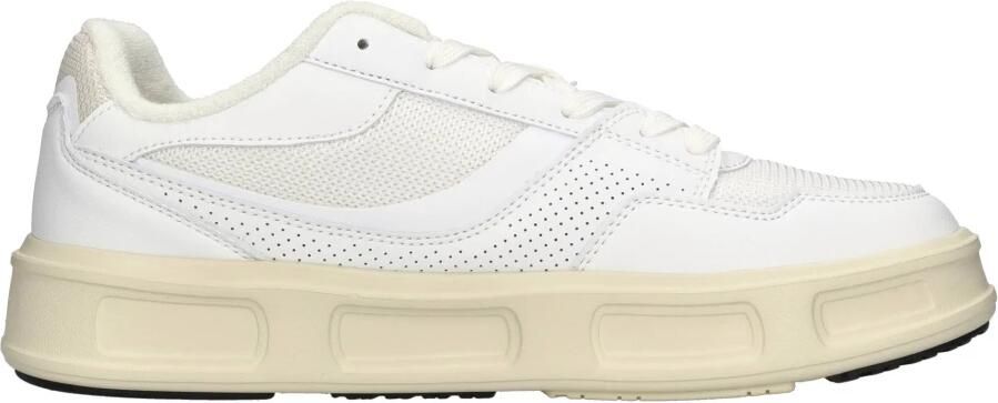 Fessura Witte leren en stoffen sneakers White Dames - Foto 3