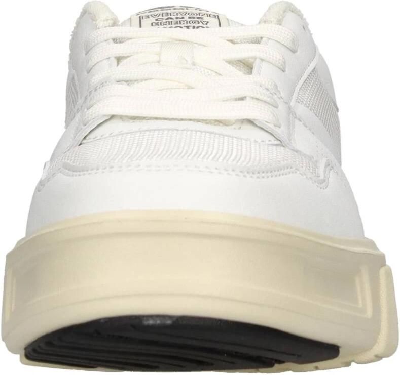 Fessura Witte leren en stoffen sneakers White Dames - Foto 2