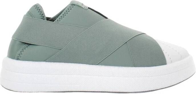 Fessura Mintgroene Stoffen Sneakers Elastische Banden