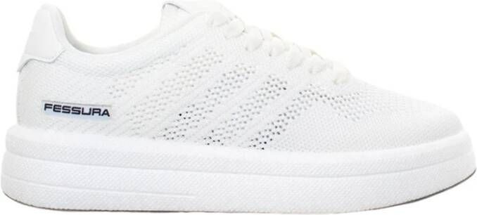 Fessura Witte Lycra Sneakers met Schuimzool