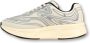 Fessura Witte Zilveren Sneaker Lichtgewicht Comfort Beige Dames - Thumbnail 1