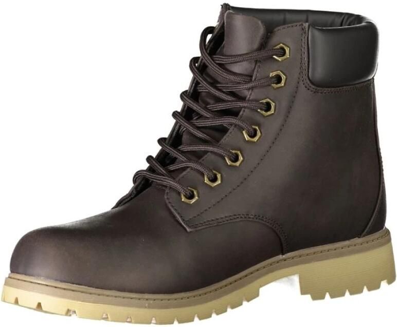 Fila Bruine Herenlaars Vetersluiting Geborduurd Brown Heren