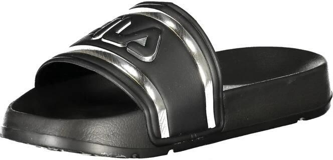 Fila Zwarte Polyethyleen Slipper met Zilveren Logodetails Black Dames - Foto 2