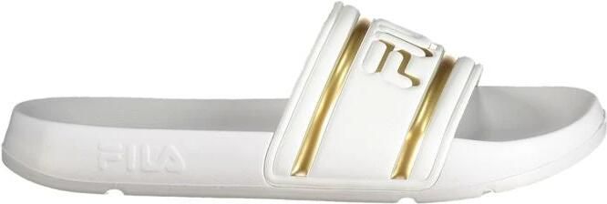 Fila Witte Sandaal met Gouden Logodetails