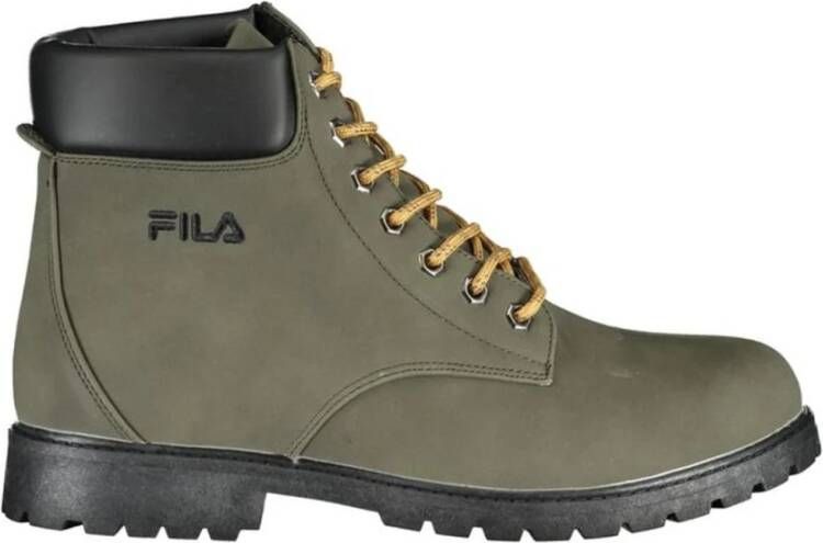 Fila Groene Lace-Up Boot met Borduurwerk Green Heren