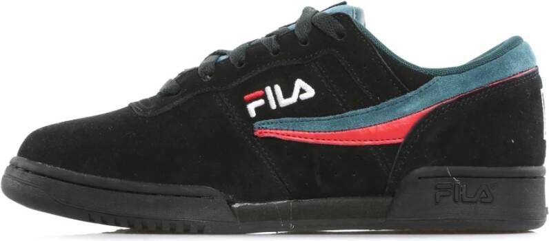 Fila Heren lage schoen in zwart rood