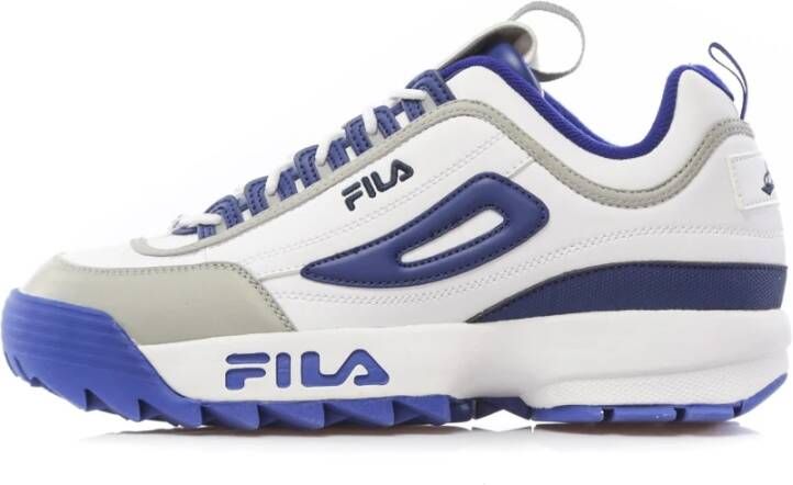 Fila Lage Disruptor Schoen in Wit Marine Grijs