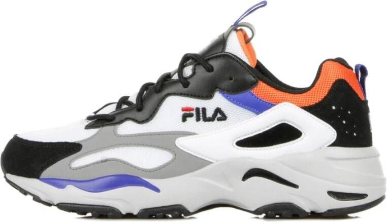 Fila Lage Schoen in Wit Zwart Oranje