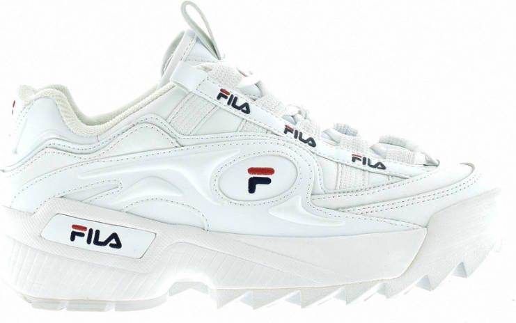 Fila Wit Rood Lage-Top Dames Sneakers White Dames
