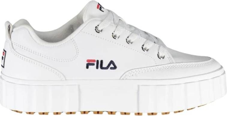 Fila Witte Sleehak Sneakers met Geborduurd Detail White Dames - Foto 5