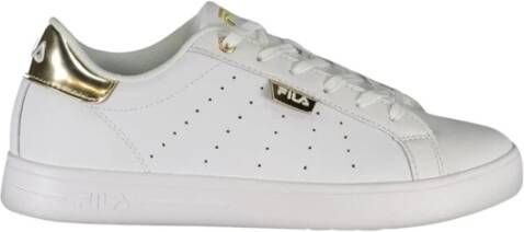 Fila Sportieve witte vetersneakers met gouden details White Dames