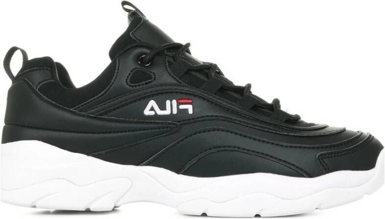 Fila Logo geborduurd sneakers Zwart Heren