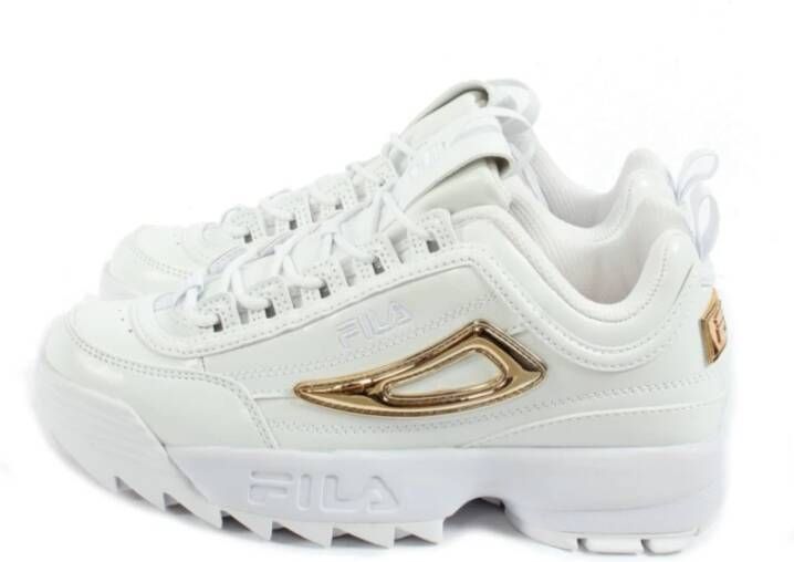 Fila Wit Goud Sneakers voor Dames White Dames