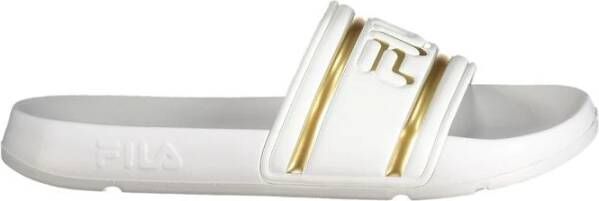 Fila Witte Sandaal met Gouden Logodetails