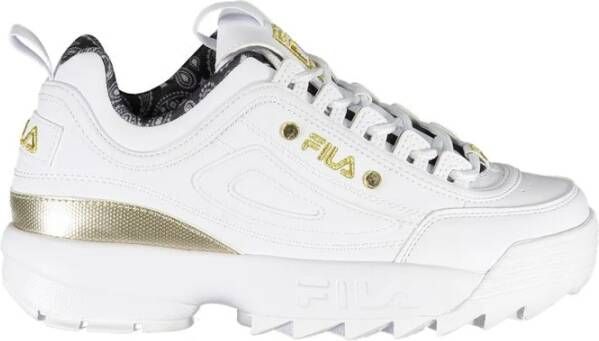 Fila Witte Veterschoenen met Contrastdetails