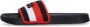 Fila Gestreepte Zwarte Heren Slippers Black Heren - Thumbnail 1