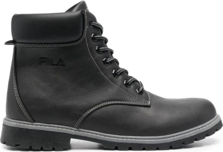 Fila Zwarte Mid Enkellaarzen voor Mannen