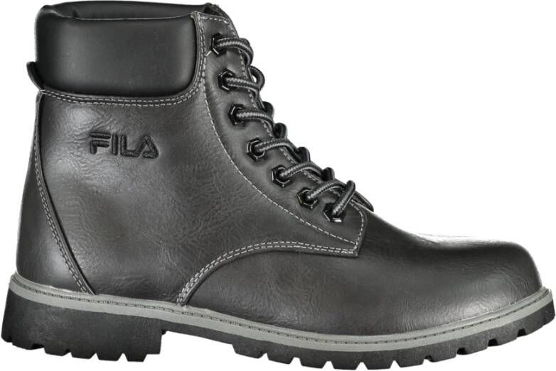Fila Zwarte Veterschoen voor Dames Geborduurd Black Dames
