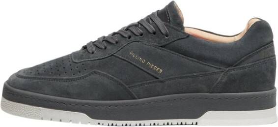 Filling Pieces Donkergrijze Suède Sneakers Gray Heren