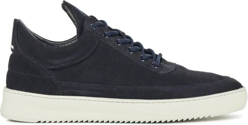 Filling Pieces Blauwe Suede Sneakers Blue Heren