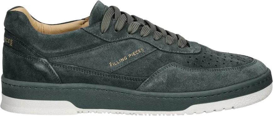 Filling Pieces Donkergroene Suède Lage Top Sneakers Green Heren
