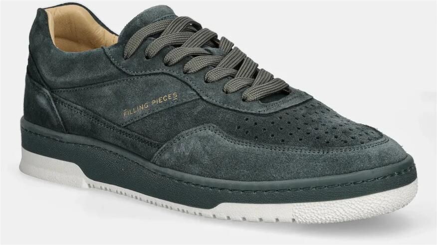 Filling Pieces Donkergroene Suède Lage Top Sneakers Green Heren - Foto 3