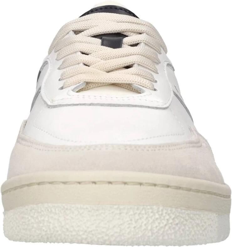 Filling Pieces Witte leren sneakers Ronde neus Marine accenten White Heren - Foto 2