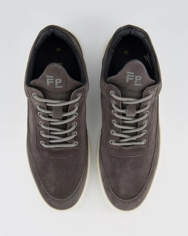 Filling Pieces Lage Top Suède Grijze Sneakers