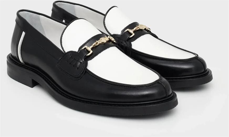 Filling Pieces Zwart-witte loafers met metalen details - Foto 5