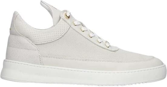 Filling Pieces Luxe Nappa Leren Low Top Sneaker White Heren
