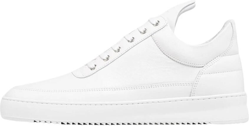 Filling Pieces Witte leren sneakers Klassieke stijl White Heren