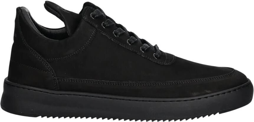 Filling Pieces Low Top Ripple Nubuck All Black Sneaker