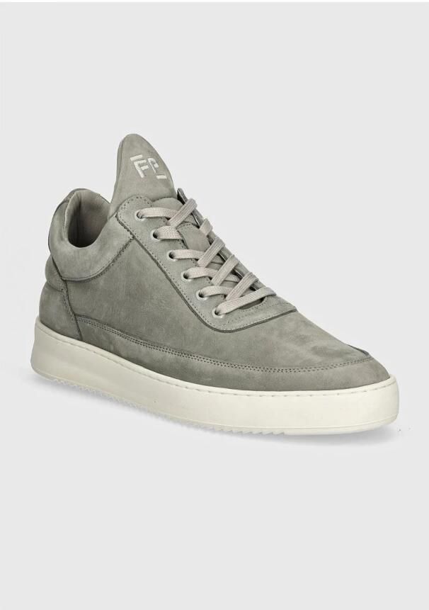 FILLING PIECES Lage Sneakers Heren Low Top Ripple Nubuck Leer Grijs - Foto 3